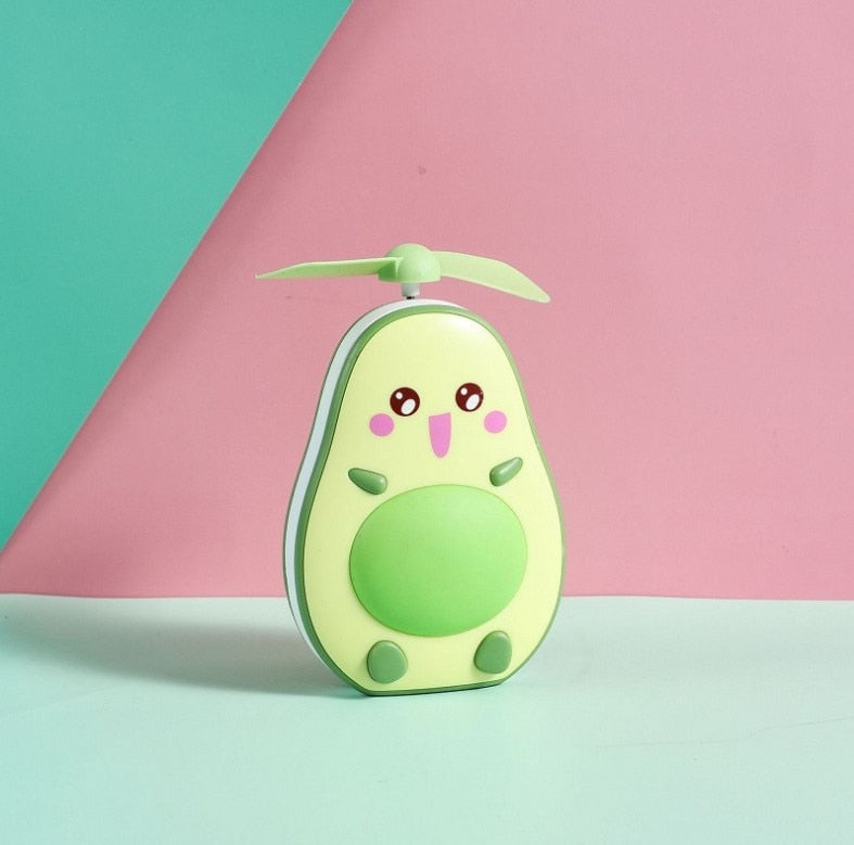 "Avocado" Personal Handheld Fan and Makeup Mirror